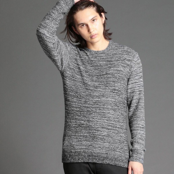 ムッシュニコル] メランジベロア ニットフーディ メランジベロアニット