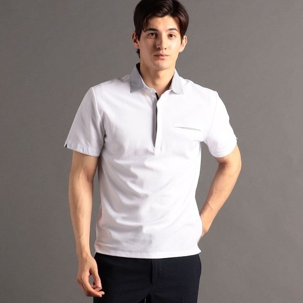 ex/tra】ドライメッシュ サイドロゴポロシャツ | ムッシュニコル