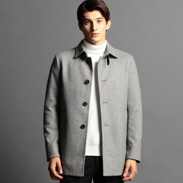 ツイードライクヘリンボン バルカラーコート | ムッシュニコル