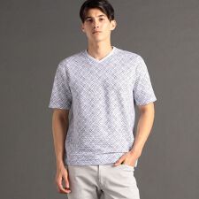 【ex/tra】ジオメトリックプリント Tシャツ