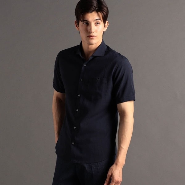 ストレッチツイル カッタウェイカラーシャツ | ムッシュニコル