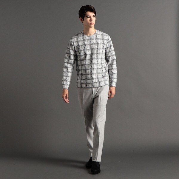 ex/tra】メランジチェックジャカード プルオーバー | ムッシュニコル