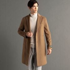 【ex/tra】ピュアカシミヤ チェスターコート