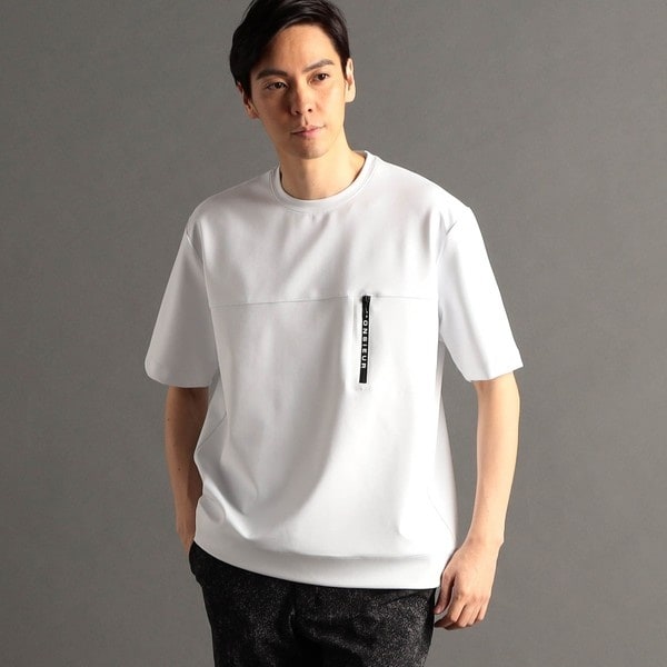 ex/tra】ブロックチェック モックネック半袖カットソー | ムッシュ