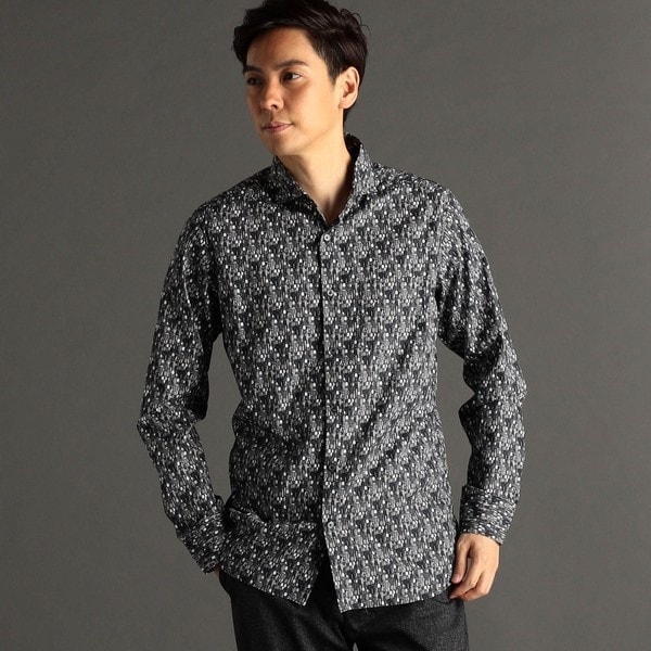 ex/tra】プリント カッタウェイカラーシャツ | ムッシュニコル