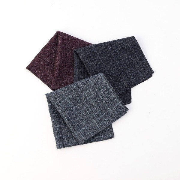 ex/tra】メランジチェック チーフ | ムッシュニコルエクストラ