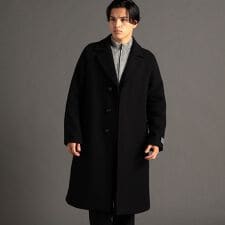MILIOR カシミヤ混ウールメルトン チェスターコート