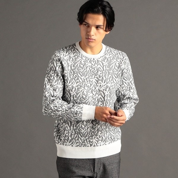 ジオメトリックブリスタージャカード クルーネックTシャツ ジオメトリックブリスタージャカード クルーネックTシャツ／ムッシュ