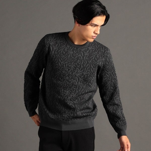 コンフィーシャドーチェックニット | ブラックレーベル・クレスト