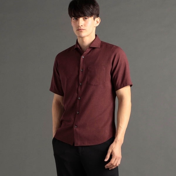 ジオメトリックドビージャージ カッタウェイカラーシャツ | ムッシュ