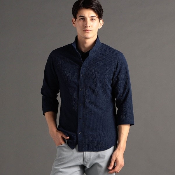 ex/tra】CANCLINI ダークジャージ ドレスシャツ | ムッシュニコル