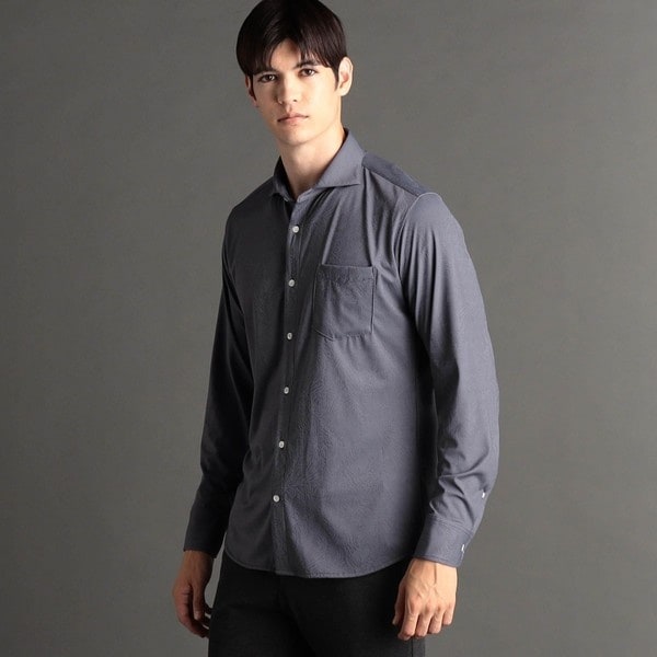 MONSIEUR メンズファッション 【ex/tra】サッカーストライプ カッタ