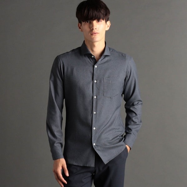 ストレッチツイル カッタウェイカラーシャツ | ムッシュニコル