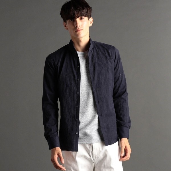 ex/tra】プレミアムサッカー スタンドカラーシャツ | ムッシュニコル