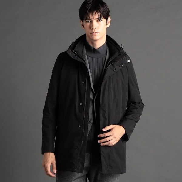 BLACKLABEL CRESTBRIDGEウールジャージーステンカラーコートM BLACKLABEL CRESTBRIDGEウールジャージーステンカラーコートM