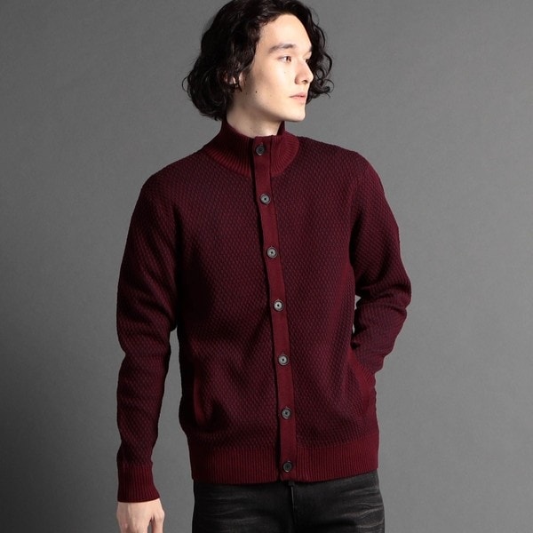 ジオメトリックジャカード スタンドニットブルゾン | ムッシュニコル