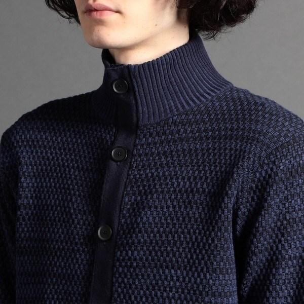 ムッシュニコル（MONSIEUR NICOLE）/ジオメトリックジャカード スタンドニットブルゾン ジオメトリックジャカード スタンドニットブルゾン | ムッシュニコル