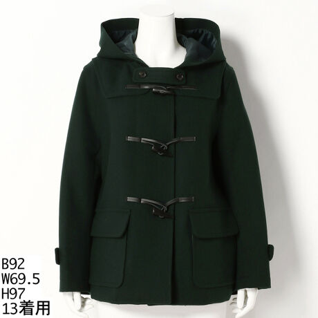 13号 19号 ウールメルトンショートダッフル 大きいサイズレディース グリーンノート Gree N Nout ファッション通販 マルイウェブチャネル