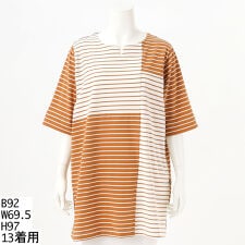 グリーンノート(gree*n[nout])の天竺ボーダーチュニック【グリーンノート】【大きいサイズ】【13号・15号・19号】