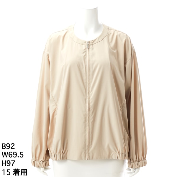 ポリタフタブルゾン【撥水機能】【グリーンノート】【大きいサイズ