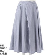 グリーンノート(gree*n[nout])のストライプスカート　【グリーンノート】【大きいサイズ】【レディース】【L・LL号】