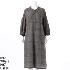 グリーンノート(gree*n[nout])のシャーリンググレンチェックワンピース 【グリーンノート】【大きいサイズ】【レディース】【L・LL号】