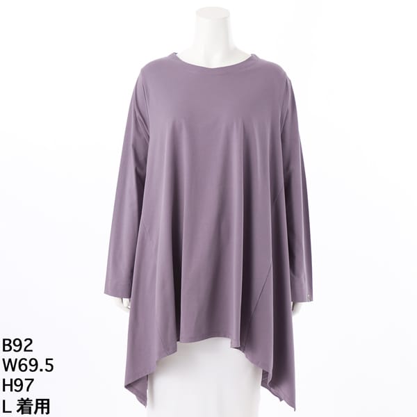 グリーンノート（gree*n[nout]）/接触冷感天竺チュニック【グリーンノート】【大きいサイズ】【レディース】【L・LL号】 接触冷感 天竺チュニック 【グリーンノート】【大きいサイズ