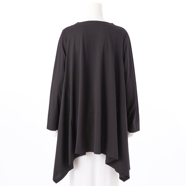 接触冷感 天竺チュニック 【グリーンノート】【大きいサイズ