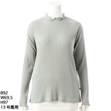 テレコハイネックカットソー【グリーンノート】【大きいサイズ】【レディース】【13・15・19号】