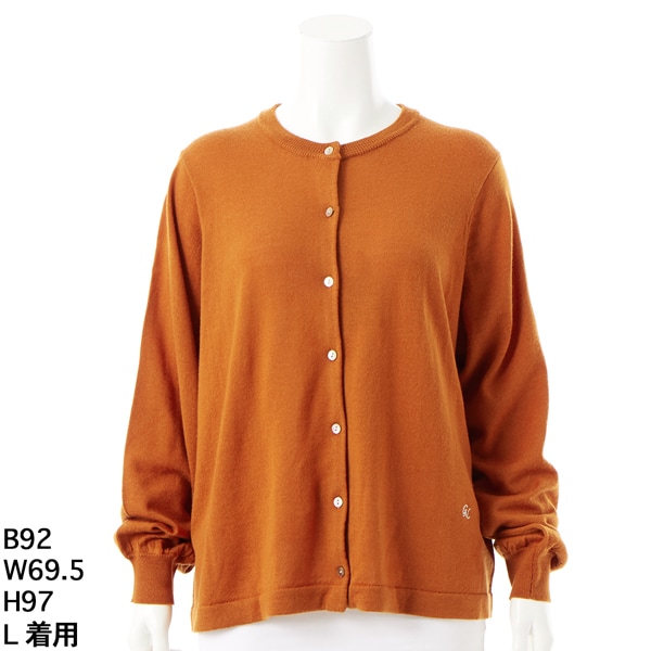 フェアアイルカーディガン【グリーンノート】【大きいサイズ