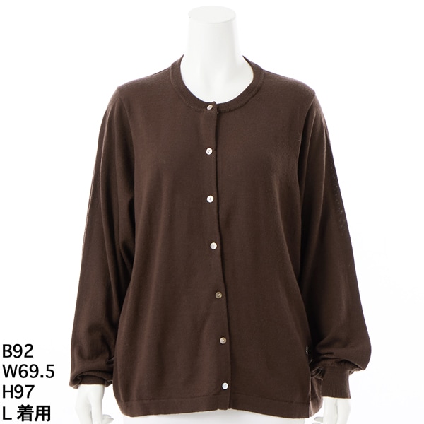 大きいサイズ】(ロジーク) [30th]ビジューブローチライクニット