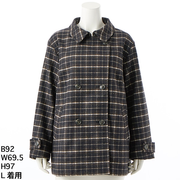 ミドル丈日本製イタリア素材】ウールメルトン ピーコート | アン