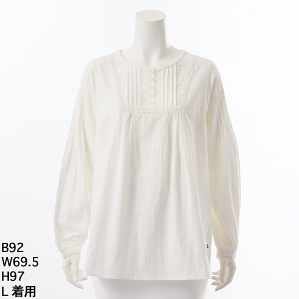 グリーンノート（gree*n[nout]）/コットンジャガードブラウス【グリーンノート】【大きいサイズ】【レディース】【13・15・19号】 コットンジャガードブラウス【グリーンノート】【大きいサイズ