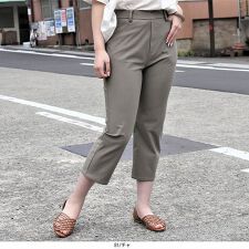 【L～5L】【MB】【接触冷感】 カットレングス ストレッチ パンツ