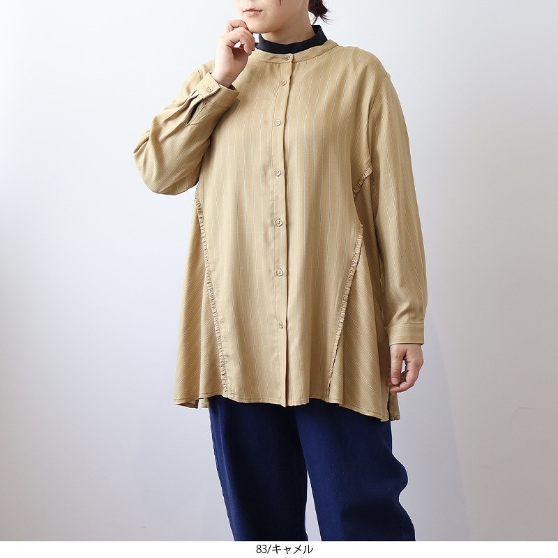【大きいサイズ】 15号(3L) MAT FASHION ヒョウ柄パイピングコードシャツ MAT FASHION ヒョウ柄パイピングコードシャツ – マインド