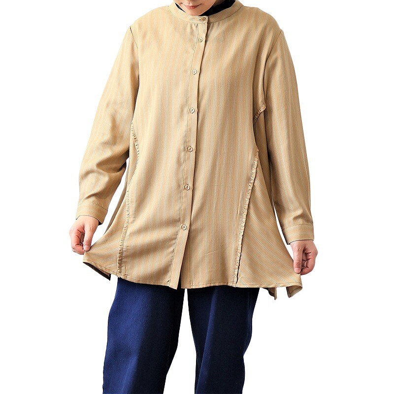 【大きいサイズ】 15号(3L) MAT FASHION ヒョウ柄パイピングコードシャツ 大きいサイズ】 15号(3L) MAT FASHION ヒョウ柄パイピングコード