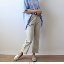 【大きいサイズ】すっきりカットレングスストレッチスパンツ