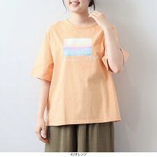 【大きいサイズ】コットン天竺グラフィックTシャツ