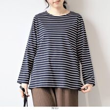 【大きいサイズ】コットン天竺ボーダーTシャツ