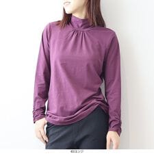 【大きいサイズ】【プレスウォーム】天竺タートルネックTシャツ
