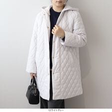 エムビー ミントブリーズ(MB mint breeze)の【大きいサイズ】中綿キルト切替えフーテッドコート