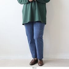 【WEB/一部店舗限定】 【大きいサイズ】裏起毛ニットデニムパンツ