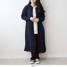 エムビー ミントブリーズ(MB mint breeze)の【大きいサイズ】バンドカラーアシメプリーツワンピース