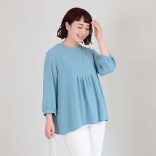 【大きいサイズ】エステルビンテージフロントタックブラウス