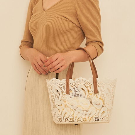 かごバッグ レディース トートバッグ 巾着 大人 レース ペーズリー柄 クーコ Cooco 141 ファッション通販 マルイウェブチャネル
