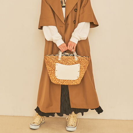 かごバッグ レディース トートバッグ 大人 べっ甲 スタッズ | クーコ 