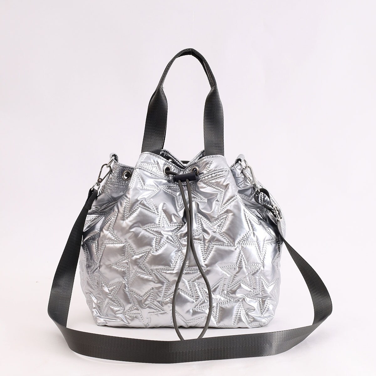 クーコ COOCO】 星柄キルティング2WAY巾着トートバッグ／A4対応