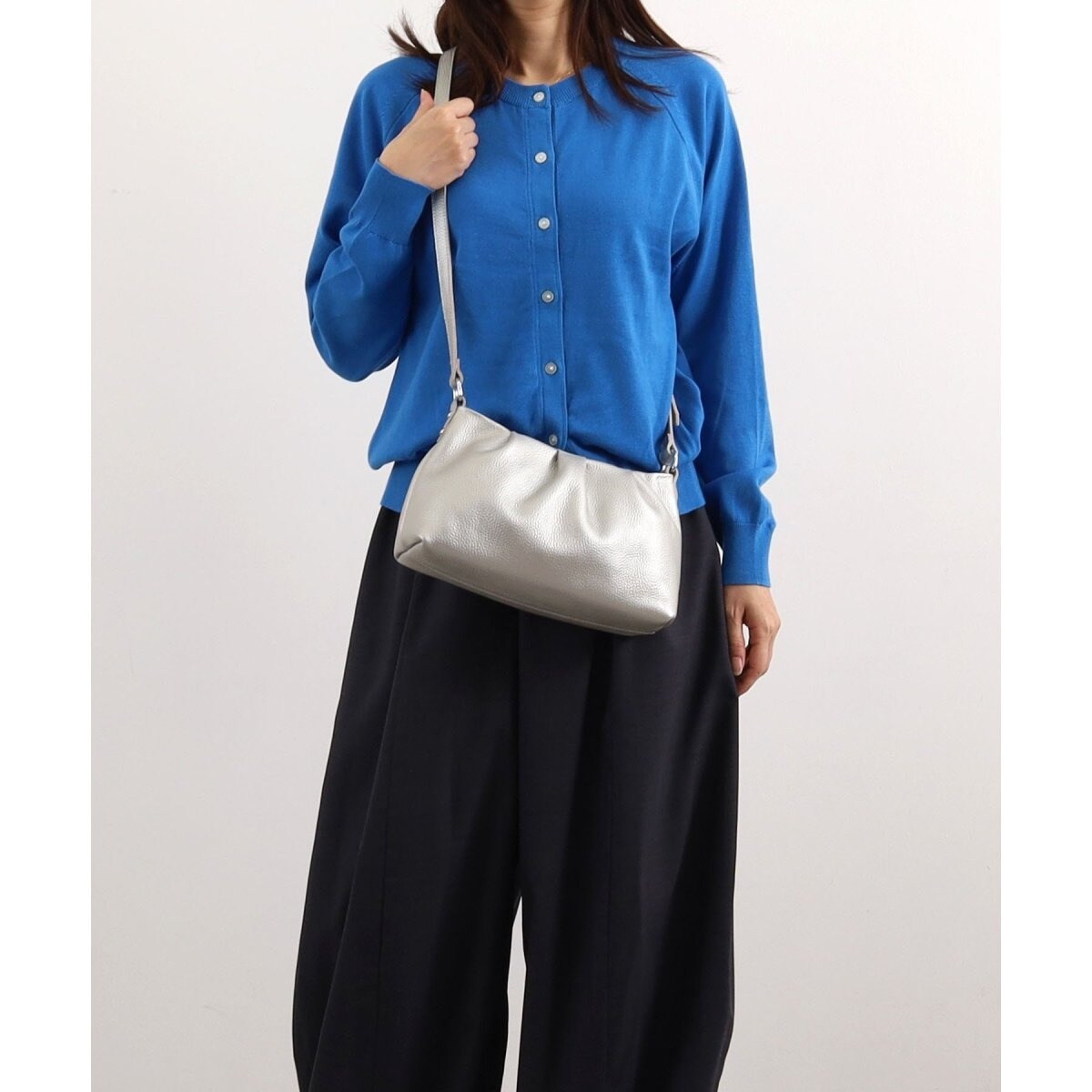 そ ページ COOCO（クーコ）シュリンクレザーギャザーショルダーバッグ