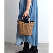 クーコ(cooco)の【COOCO クーコ】ラタン カゴバッグ ナチュラル かごバッグ