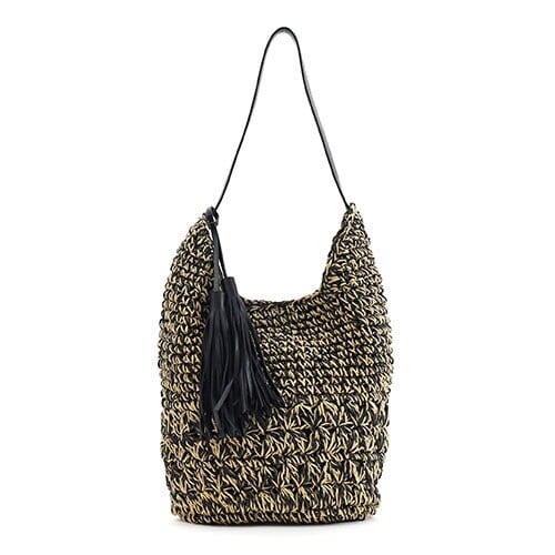 ❤新品・未使用❤【COOCO】タッセル付 MIXペーパー ワンショルダーバッグ タッセル付MIXペーパーワンショルダーバッグ COOCO 999